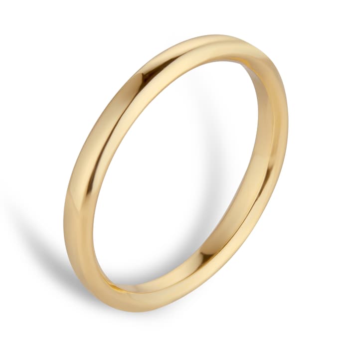 Mappin & Webb 18ct Yellow Gold 2.5mm Knife Edge Band Ring
