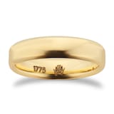 Mappin & Webb 18ct Yellow Gold 5mm Knife Edge Band Ring - Ring Size P