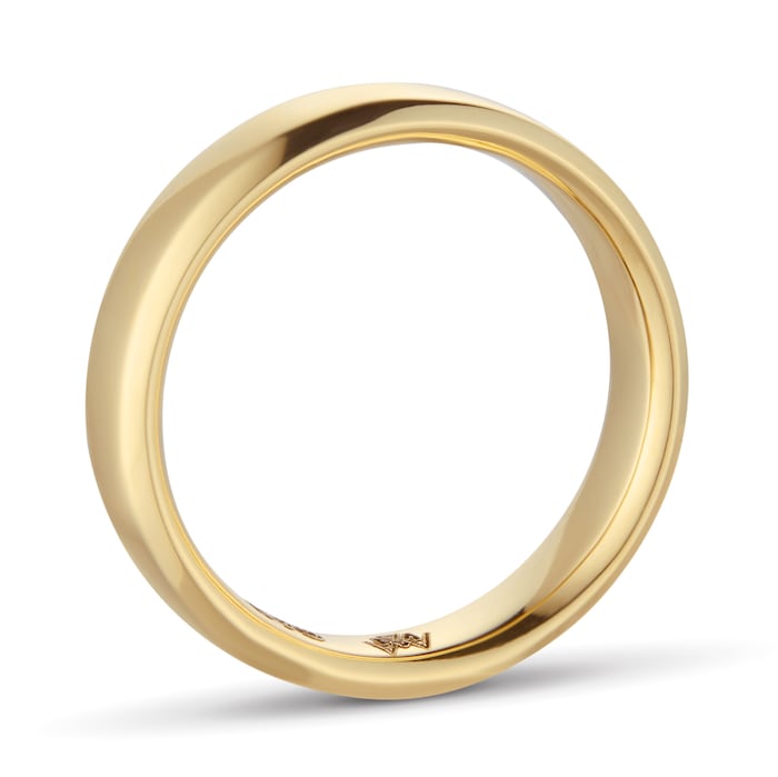 Mappin & Webb 18ct Yellow Gold 5mm Knife Edge Band Ring - Ring Size P