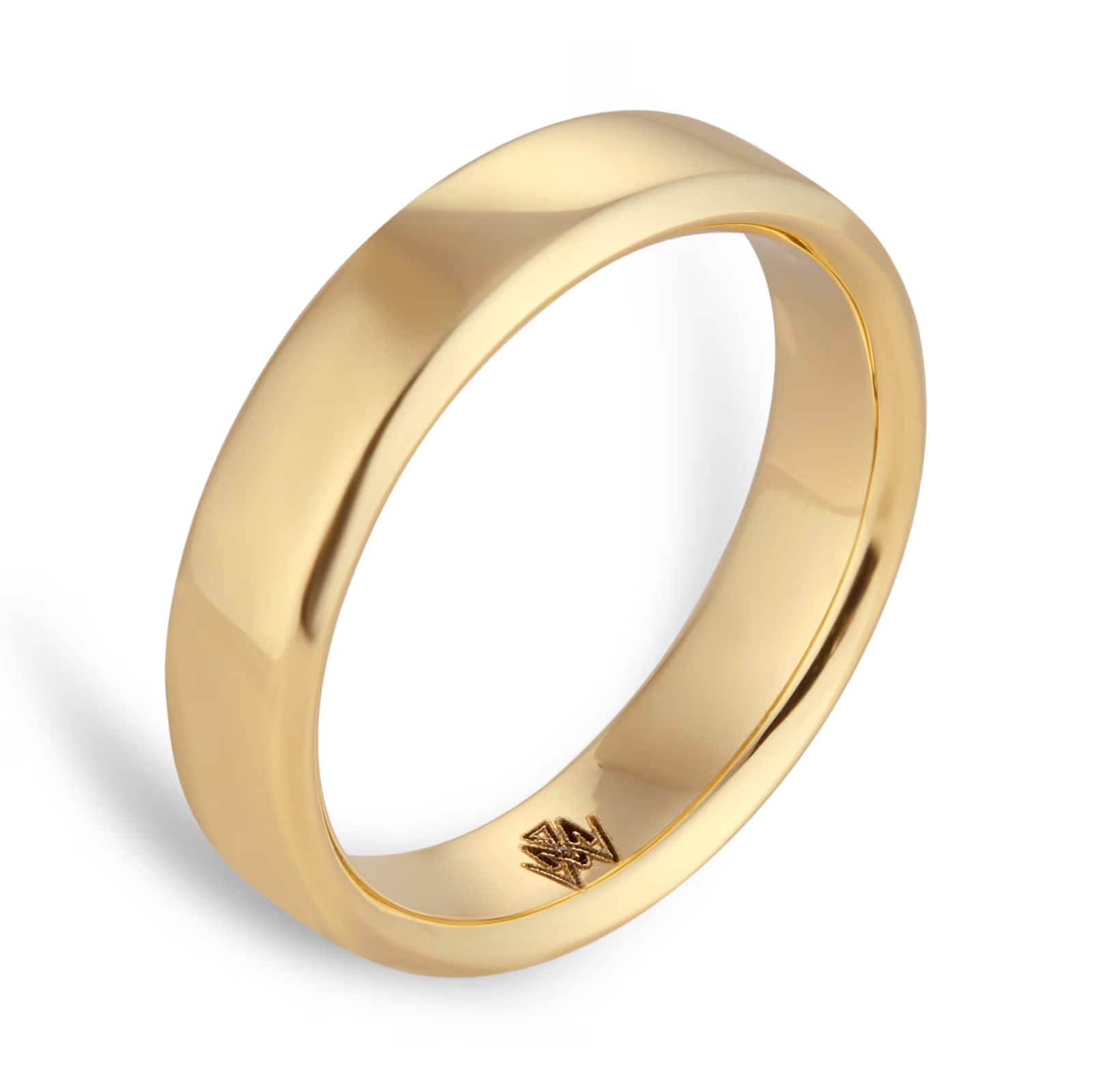 Mappin & Webb 18ct Yellow Gold 5mm Knife Edge Band Ring Mappin & Webb 18ct Yellow Gold 5mm Knife Edge Band Ring