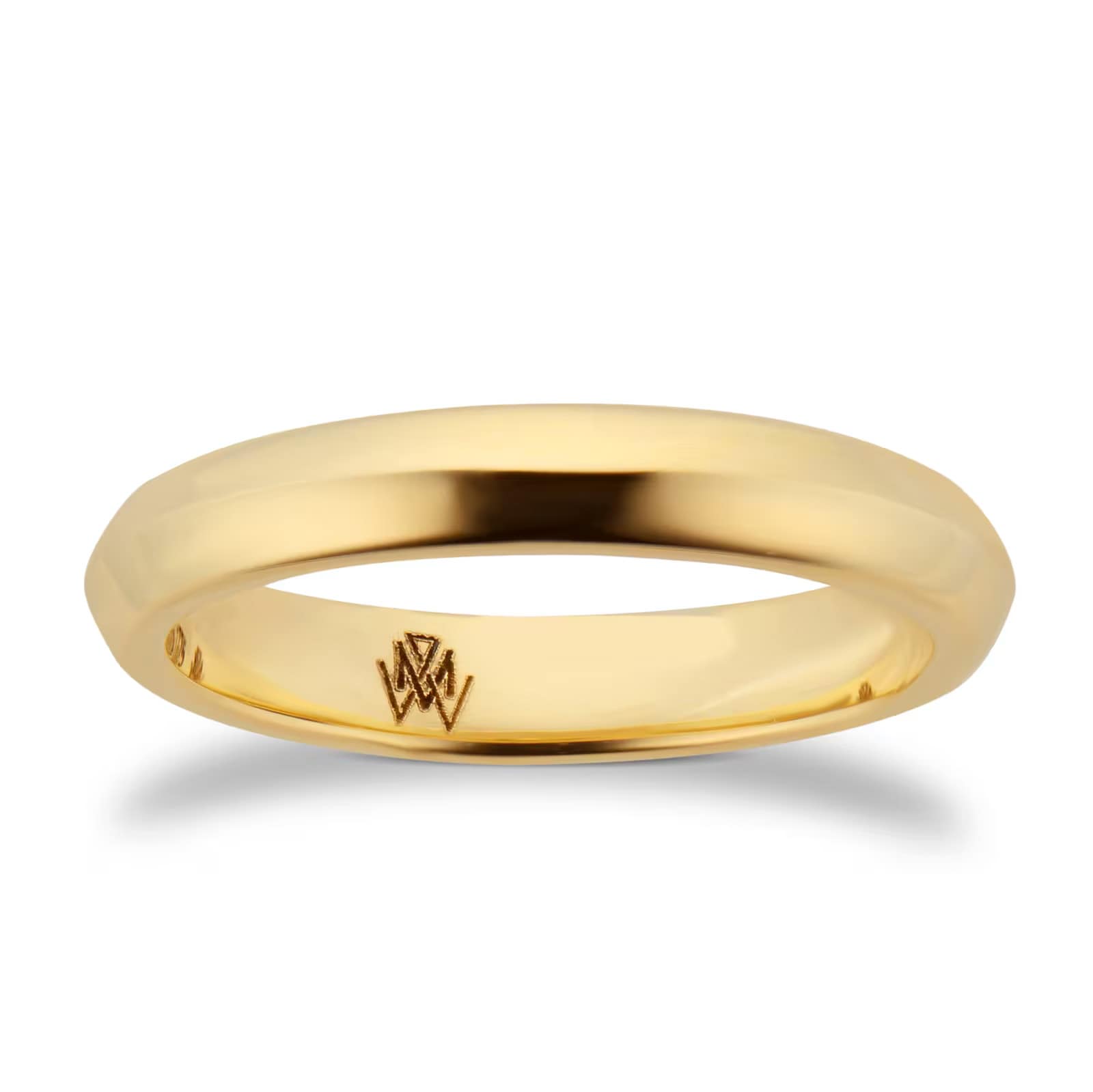 Mappin & Webb 18ct Yellow Gold 3.5mm Knife Edge Band Ring
