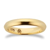 Mappin & Webb 18ct Yellow Gold 3.5mm Knife Edge Band Ring