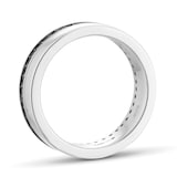 Goldsmiths Sterling Silver Black Sapphire Set Ring