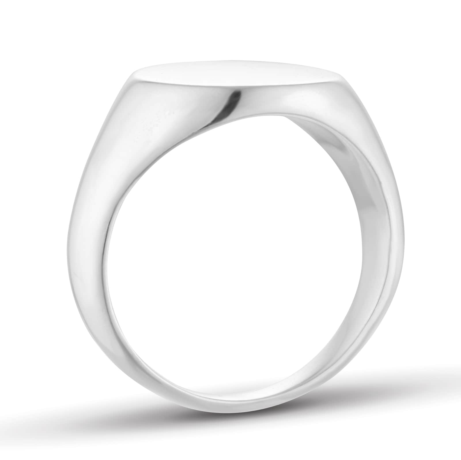 Goldsmiths Sterling Silver Plain Oval Signet Ring Goldsmiths Sterling Silver Plain Oval Signet Ring