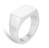 Goldsmiths Sterling Silver Oblong Signet Ring