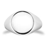 Mappin & Webb Sterling Silver Pain Round Signet Ring