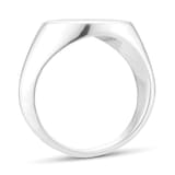 Mappin & Webb Sterling Silver Pain Round Signet Ring