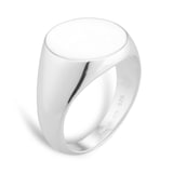 Mappin & Webb Sterling Silver Pain Round Signet Ring