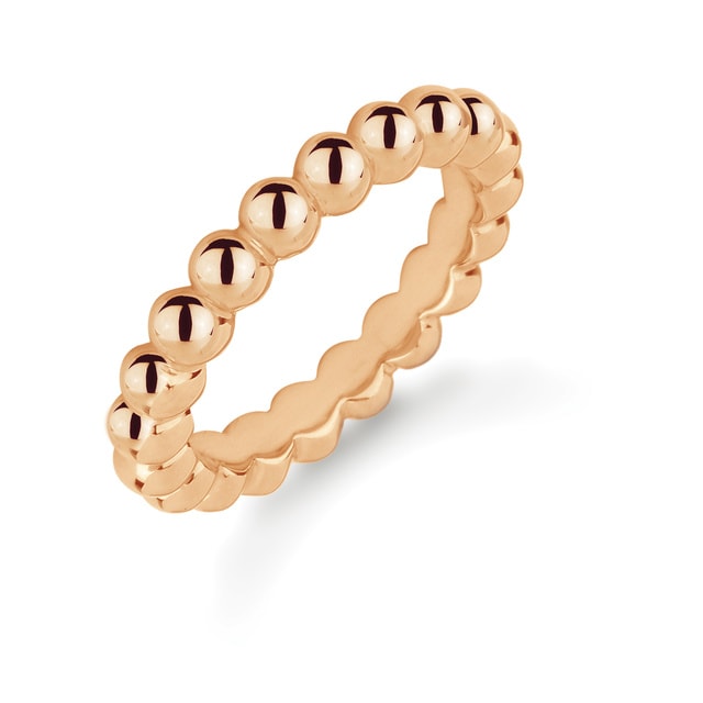 Mappin & Webb Sonnet 18ct Rose Gold Single Row Band Ring