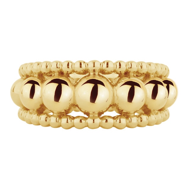 Mappin & Webb Sonnet 18ct Yellow Gold Three Row Band Ring