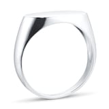 Goldsmiths Silver Oval Shaped Signet Ring - Ring Size N