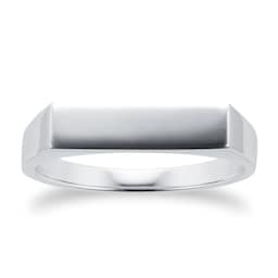 10360054 - Silver Rectangle Shaped Signet Ring