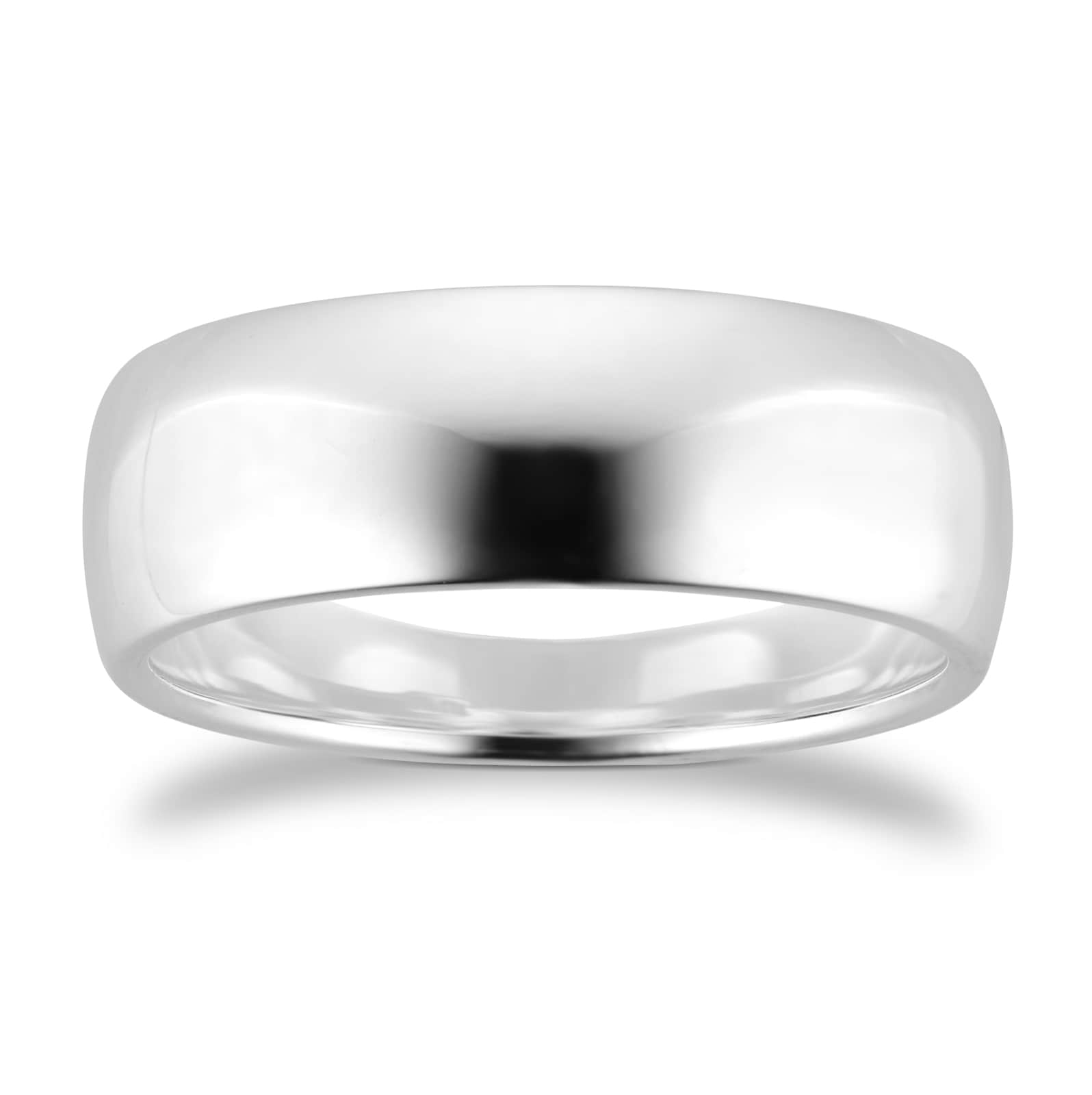 Goldsmiths Sterling Silver 7mm Plain Band