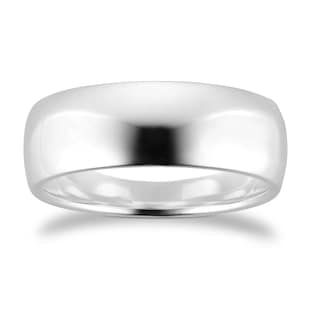 Goldsmiths Sterling Silver 7mm Plain Band
