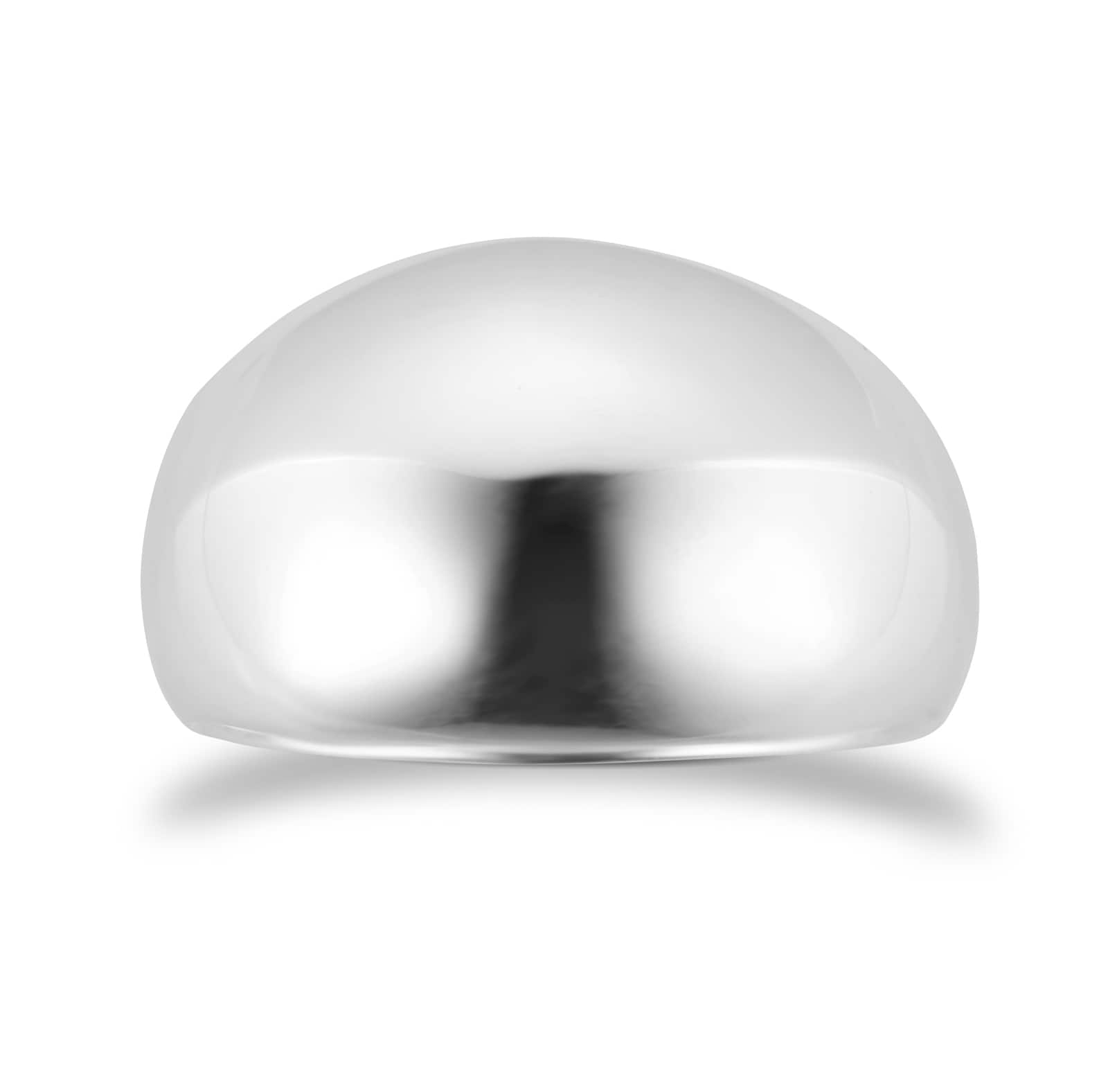 Goldsmiths Sterling Silver 12.5mm x 4.5mm Dome Ring