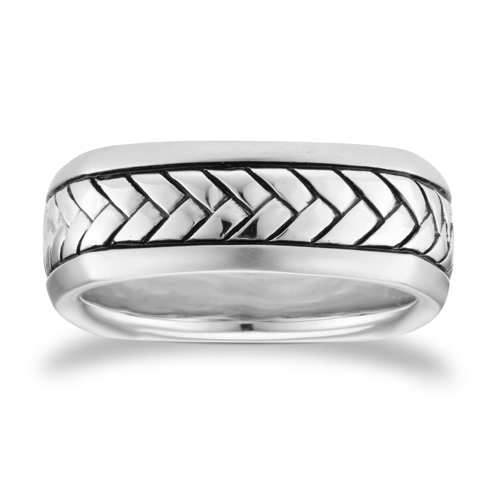 Mappin & Webb Sterling Silver Herringbone Ring Mappin & Webb Sterling Silver Herringbone Ring