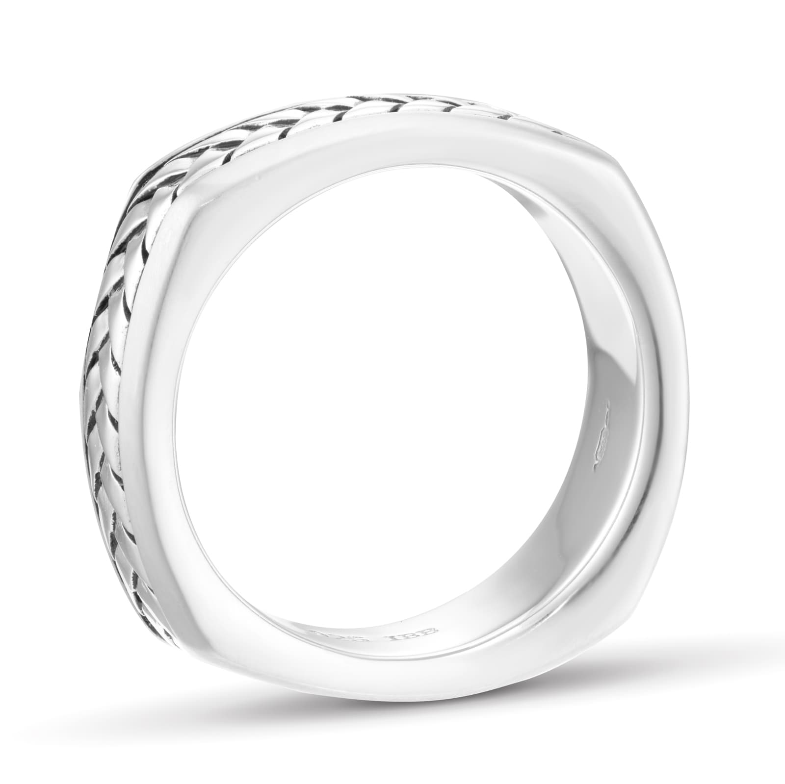 Mappin & Webb Sterling Silver Herringbone Ring Mappin & Webb Sterling Silver Herringbone Ring