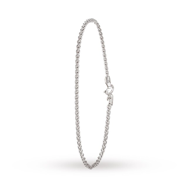 Goldsmiths 9ct White Gold Spiga Bracelet