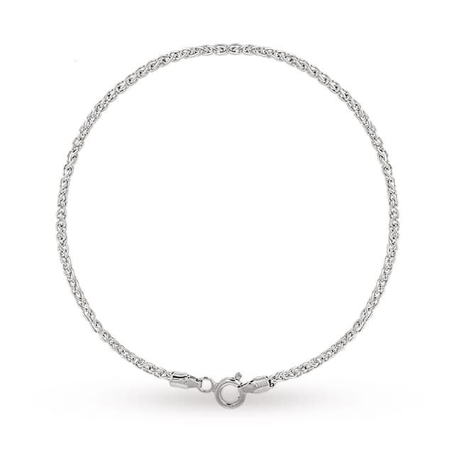 Goldsmiths 9ct White Gold Spiga Bracelet