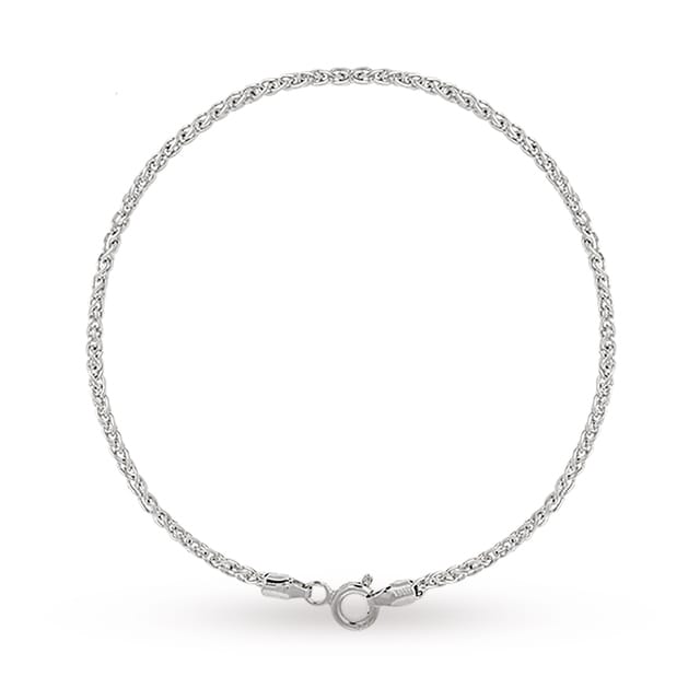 Goldsmiths 9ct White Gold Spiga Bracelet