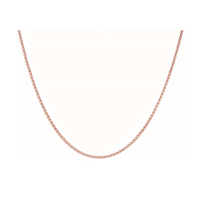 Goldsmiths 9ct Rose Gold Spiga Chain