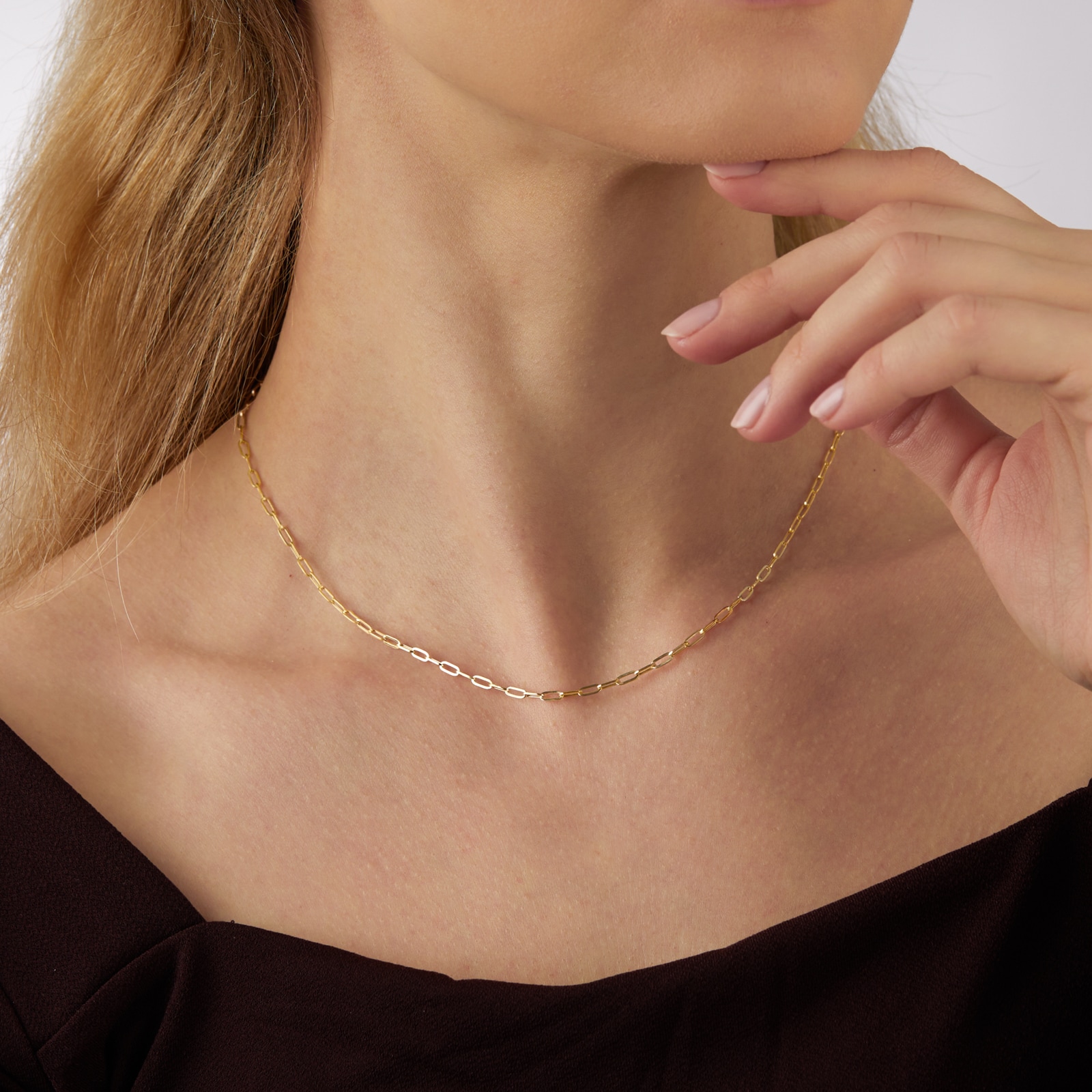 Goldsmiths 9ct Yellow Gold Elongated Belcher Chain