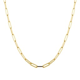 11030096 - 9ct Yellow Gold Rectangular Full Link Chain Necklace