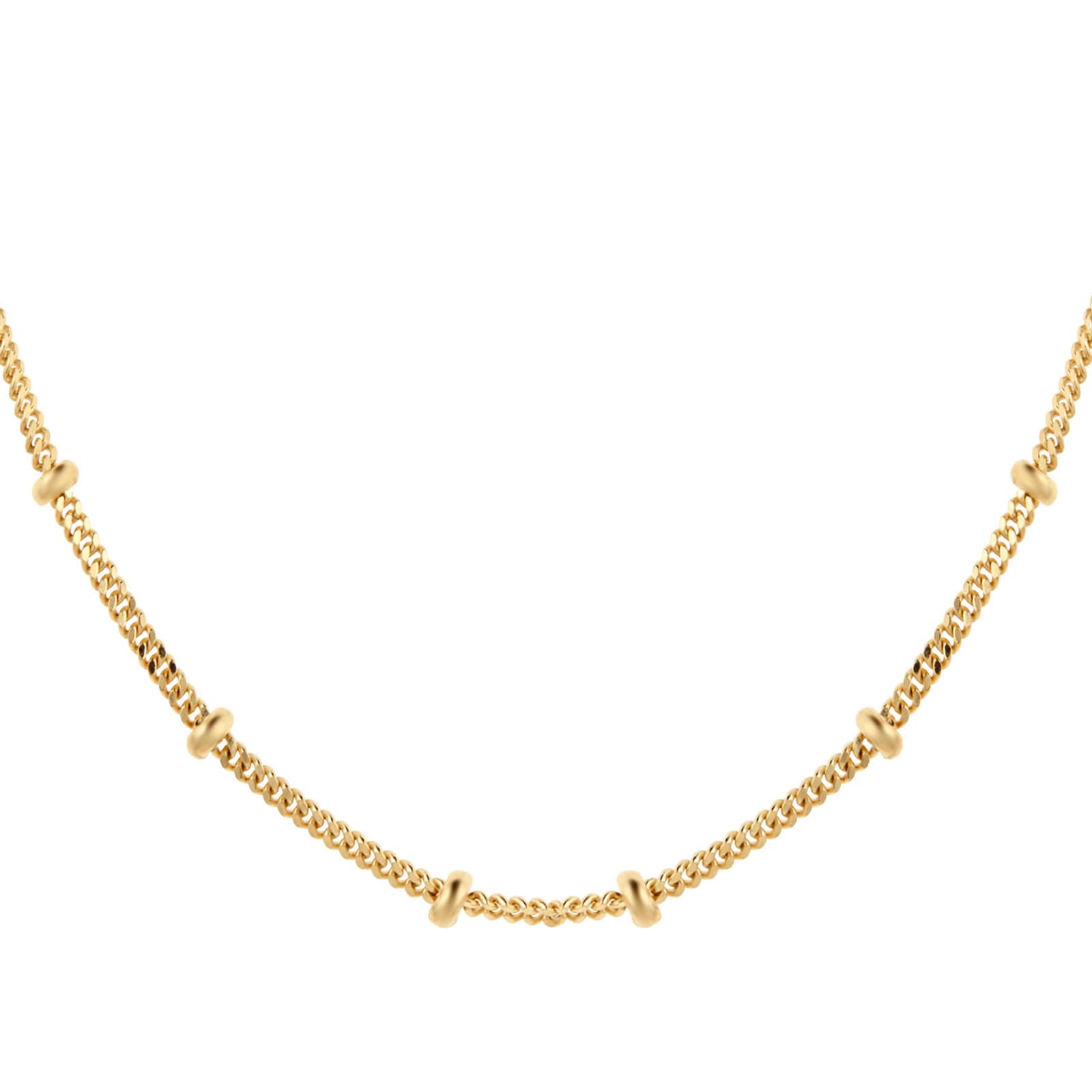 Goldsmiths 9ct Yellow Gold Beaded Chain Goldsmiths 9ct Yellow Gold Beaded Chain