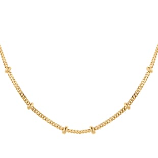 Goldsmiths 9ct Yellow Gold Beaded Chain