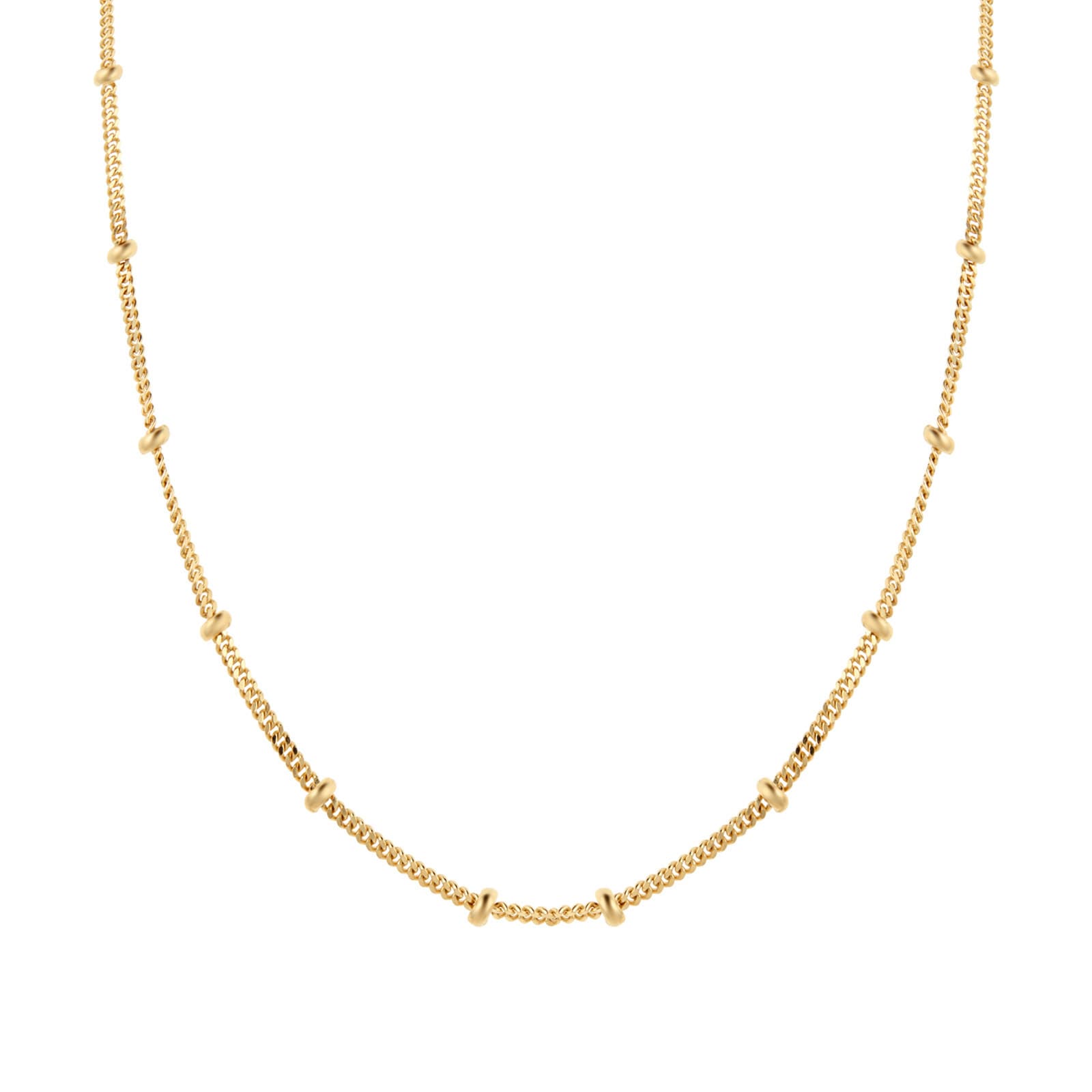 Goldsmiths 9ct Yellow Gold Beaded Chain Goldsmiths 9ct Yellow Gold Beaded Chain
