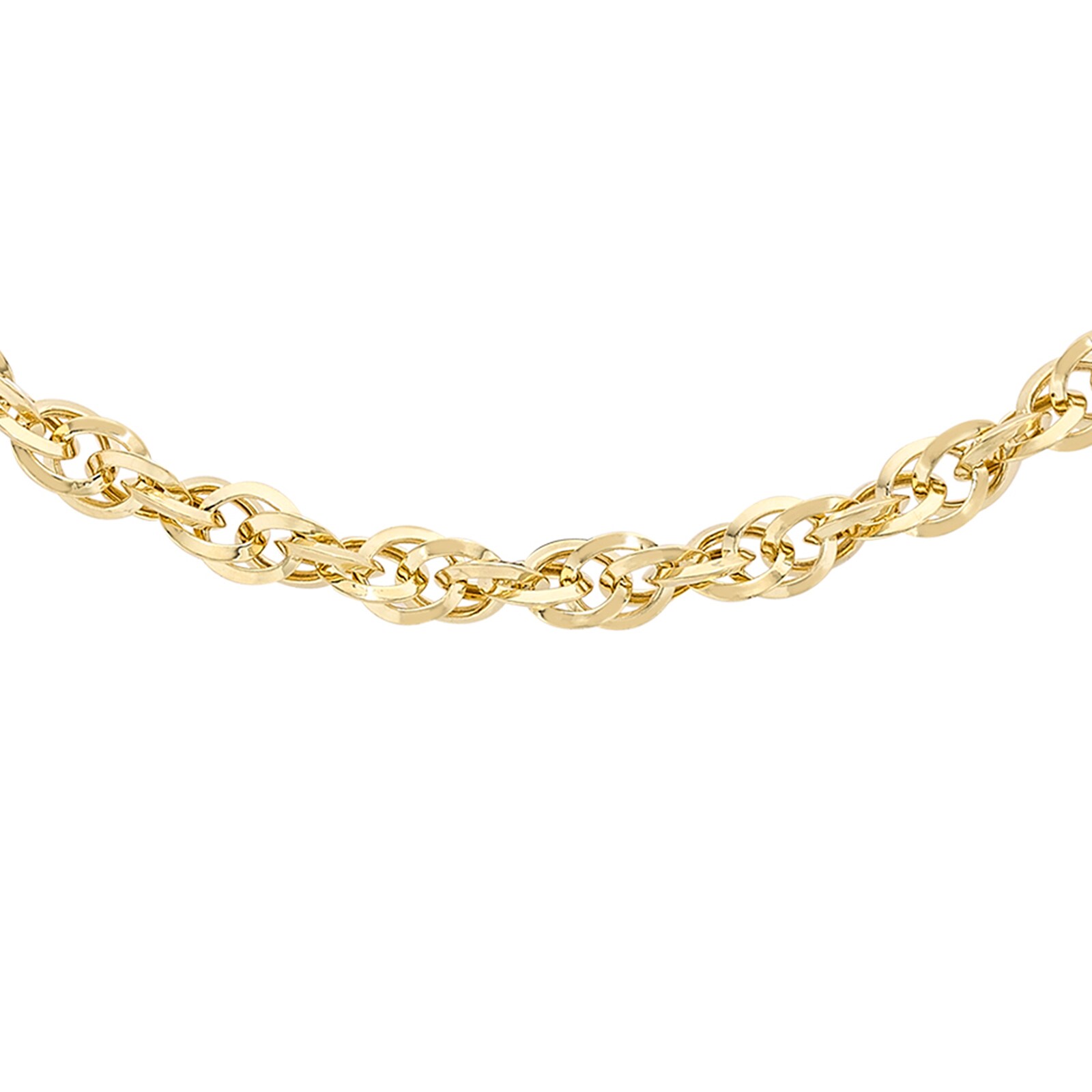 Goldsmiths 9ct Yellow Gold Diamond Cut 46cm Chain Goldsmiths 9ct Yellow Gold Diamond Cut 46cm Chain