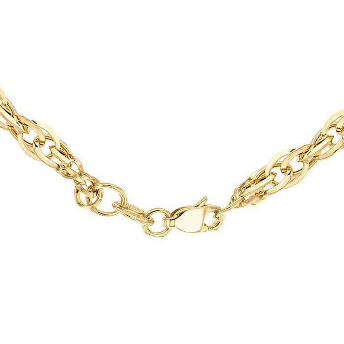 Goldsmiths 9ct Yellow Gold Diamond Cut 46cm Chain