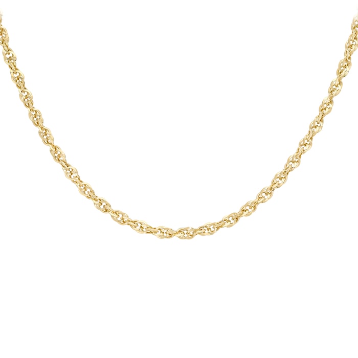 Goldsmiths 9ct Yellow Gold Diamond Cut 46cm Chain