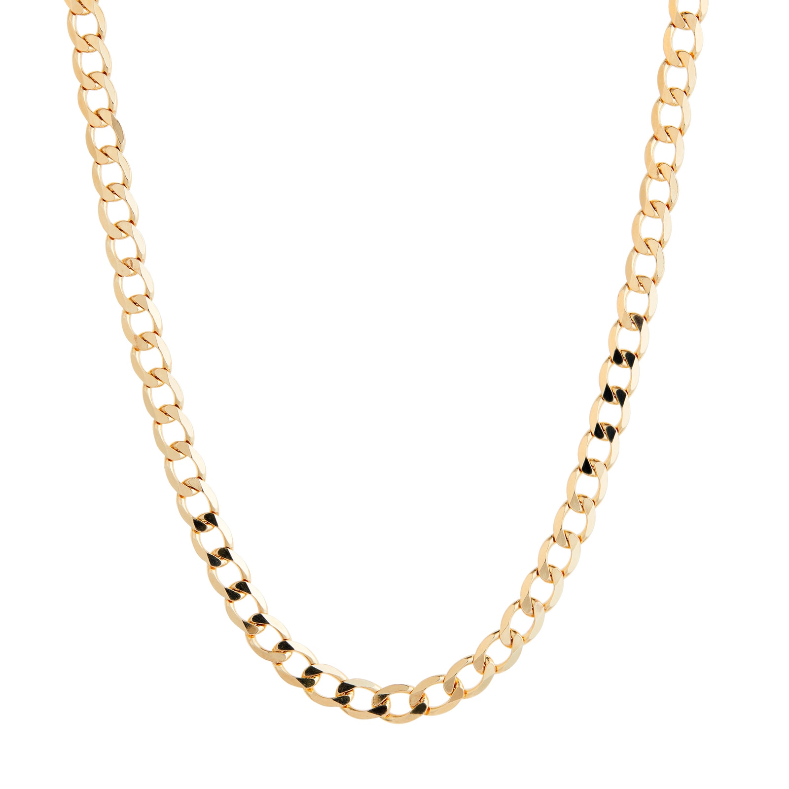 9ct Yellow Gold 5mm Solid Curb 20 inch Chain