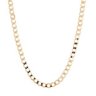 Goldsmiths 9ct Yellow Gold 5mm Solid Curb 20 inch Chain