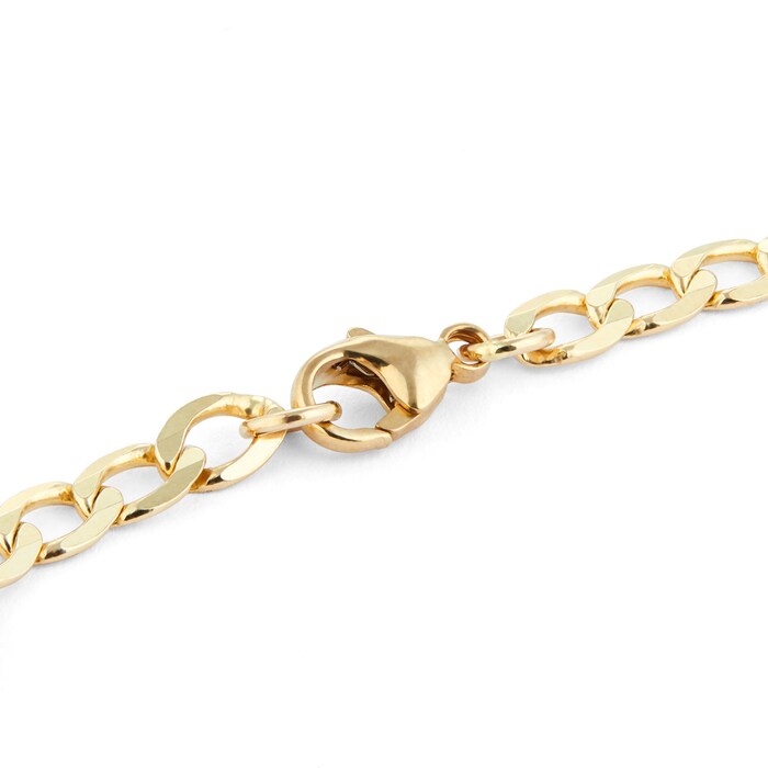 Goldsmiths 9ct Yellow Gold 8.5 inch Solid Curb Chain Bracelet