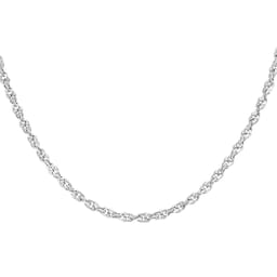11030103 - 9ct White Gold Diamond Cut 46cm Chain