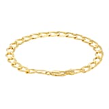 Goldsmiths 9ct Yellow Gold 8 inch Flat Curb Bracelet