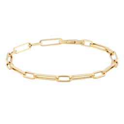 11030115 - 9ct Yellow Gold Mixed Paperlink Chain Bracelet