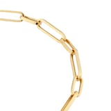 Goldsmiths 9ct Yellow Gold Mixed Paperlink Chain Bracelet