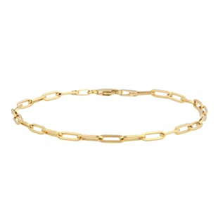 Goldsmiths 9ct Yellow Gold 3mm Paperclip Bracelet
