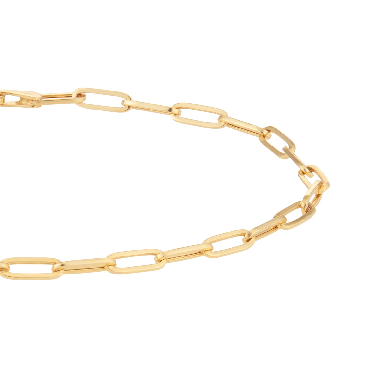 Goldsmiths 9ct Yellow Gold 3mm Paperclip Bracelet