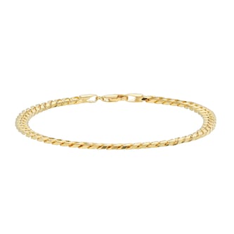 Mappin & Webb 14ct Yellow Gold 4.7mm Curb Bracelet Mappin & Webb 14ct Yellow Gold 4.7mm Curb Bracelet