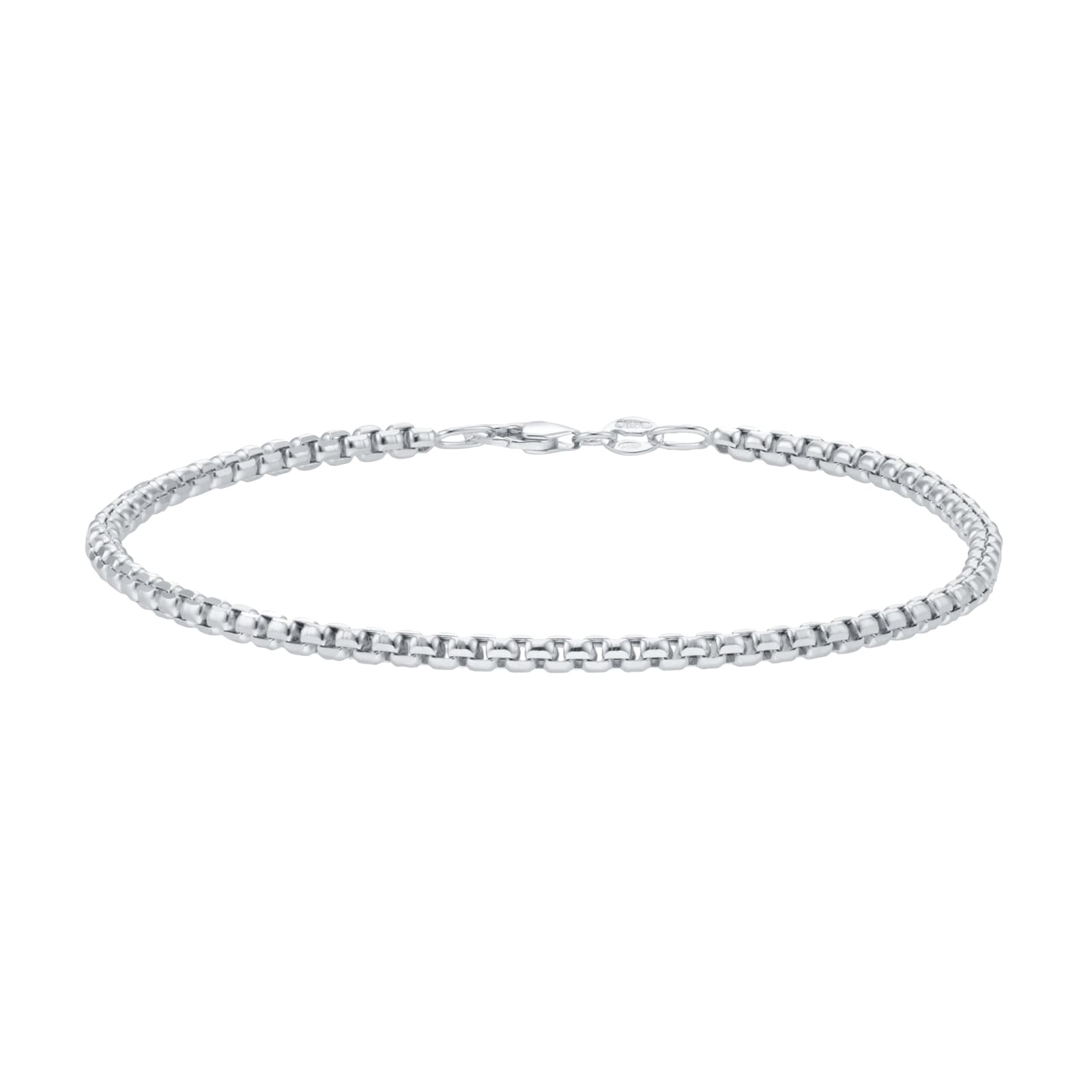 Mappin & Webb 14ct White Gold 2.7mm Box Chain Bracelet Mappin & Webb 14ct White Gold 2.7mm Box Chain Bracelet