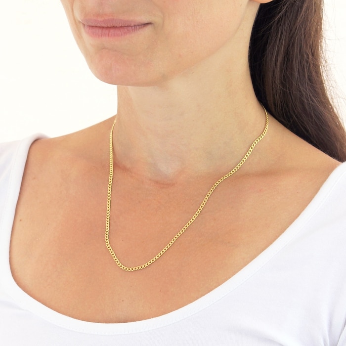 Goldsmiths 9ct Yellow Gold 60 Curb 46cm Chain