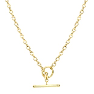 Goldsmiths 9ct Yellow Gold 100 T-Bar Oval Belcher Chain