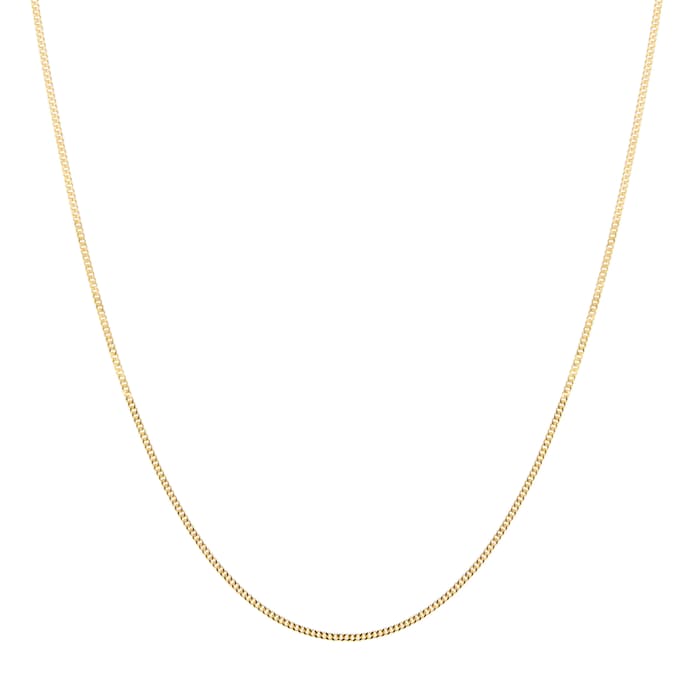 Goldsmiths 9ct Yellow Gold 1mm 16/18" Curb Chain