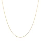 Goldsmiths 9ct Yellow Gold 1mm 16/18" Curb Chain