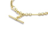 Goldsmiths 9ct Yellow Gold 7.5" Figaro T-bar Bracelet