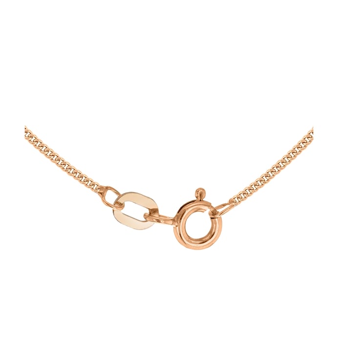 Goldsmiths 9ct Rose Gold 1mm 18" Curb Chain